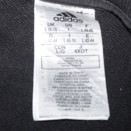 Adidas Women’s Black 1/2 Zip Pullover Sweatshirt L 16-18 Athletic