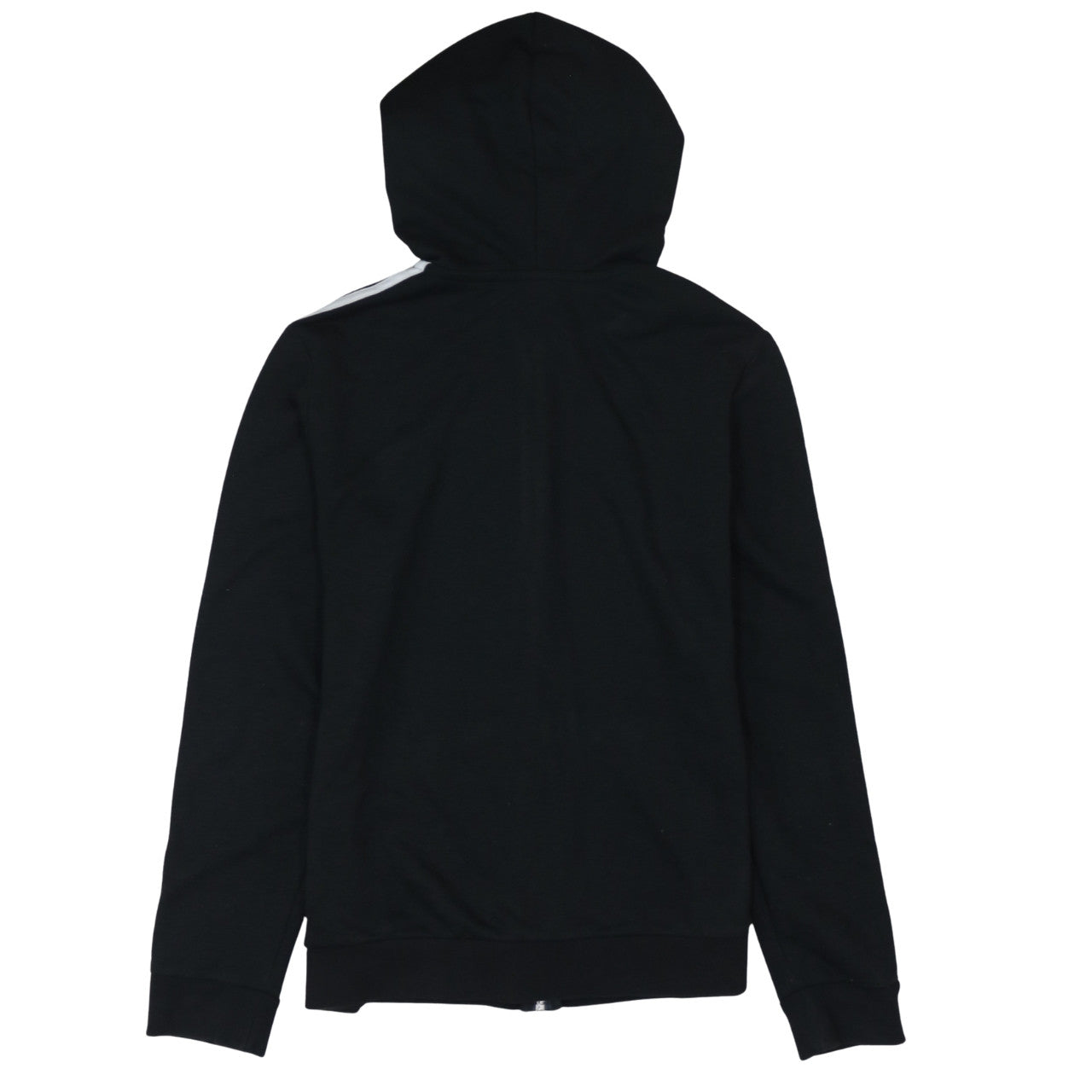 Adidas Women’s Black Full Zip Hoodie Size M with White Stripes