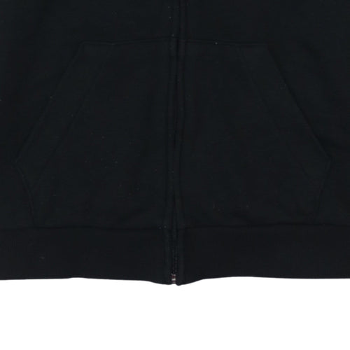 Adidas Women’s Black Full Zip Hoodie Size M with White Stripes