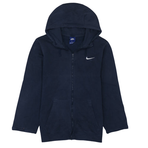 Nike Men's Blue Full Zip Hoodie Small Fleece Sweatshirt
