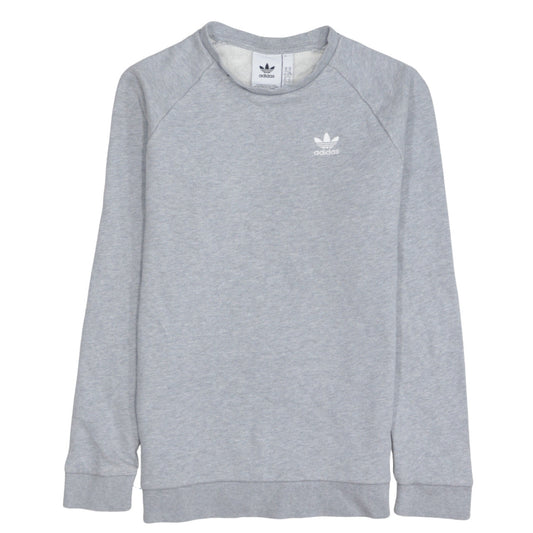 Adidas Men’s Grey Crew Neck Logo Sweatshirt XS Regular Fit