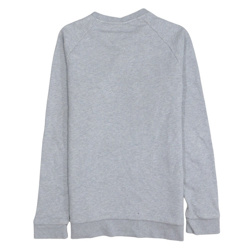 Adidas Men’s Grey Crew Neck Logo Sweatshirt XS Regular Fit