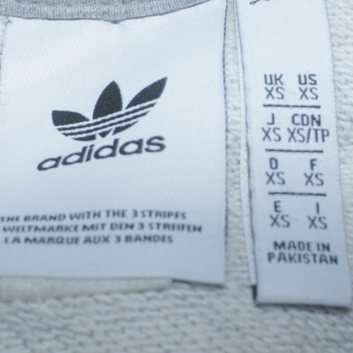 Adidas Men’s Grey Crew Neck Logo Sweatshirt XS Regular Fit