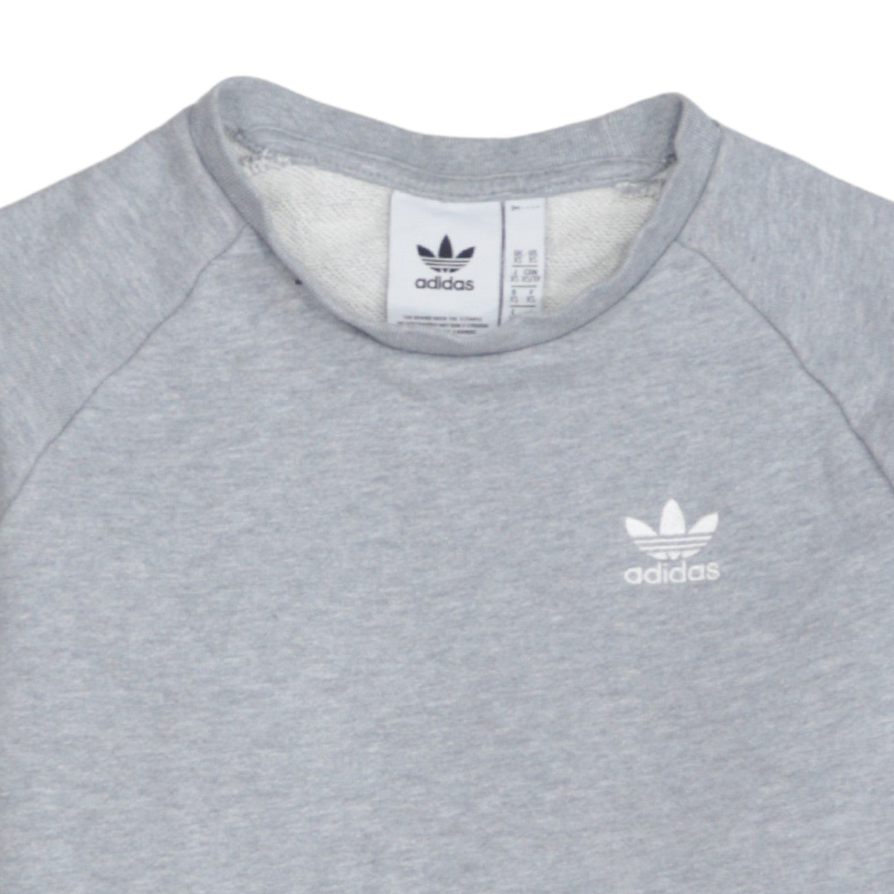 Adidas Men’s Grey Crew Neck Logo Sweatshirt XS Regular Fit