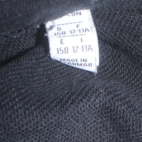 Adidas Boys Black Jogger Trousers 12-13 Years Elastic Waist Activewear