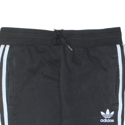 Adidas Boys Black Jogger Trousers 12-13 Years Elastic Waist Activewear