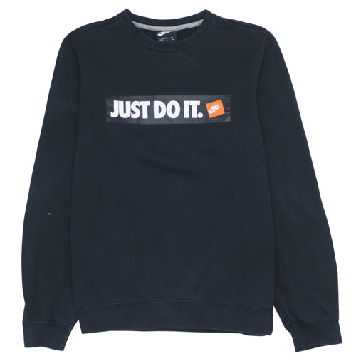 Nike Men's Black Just Do It Pullover Crew Neck Sweatshirt Size S