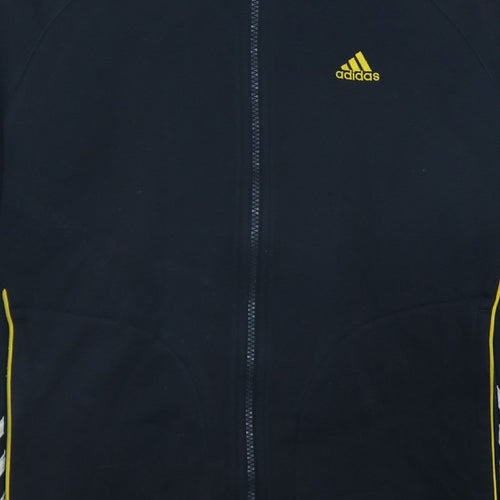 Adidas Men's Black Full Zip Hoodie Size S Sports Style