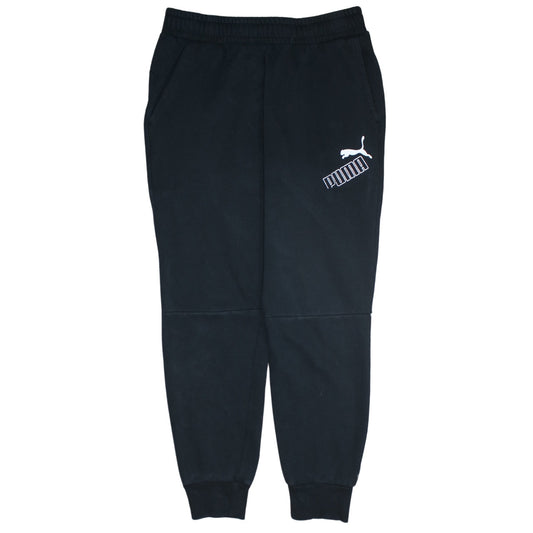 Puma Men's Black Joggers Medium Regular Fit Casual Sweatpants