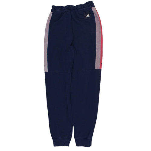 Adidas Men's Blue Sweatpants S Regular Fit Tapered Fleece