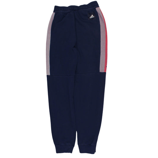 Adidas Men's Blue Sweatpants S Regular Fit Tapered Fleece