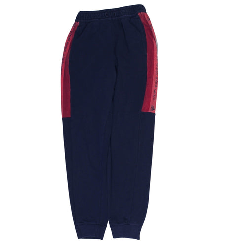Adidas Men's Blue Sweatpants S Regular Fit Tapered Fleece