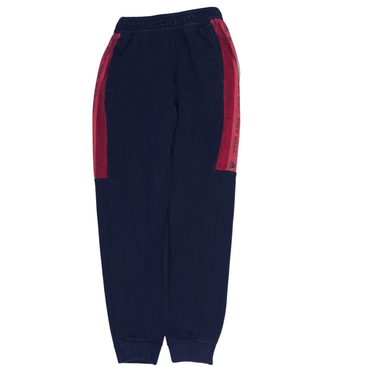 Adidas Men's Blue Sweatpants S Regular Fit Tapered Fleece