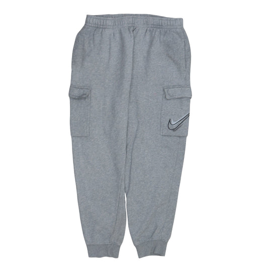 Nike Men's Grey Cargo Fleece Jogger Trousers Size L