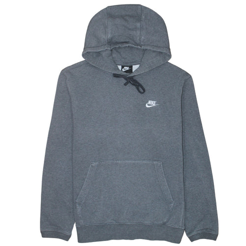 Nike Men's Grey Pullover Hoodie Size S Regular Fit Fleece Sweatshirt