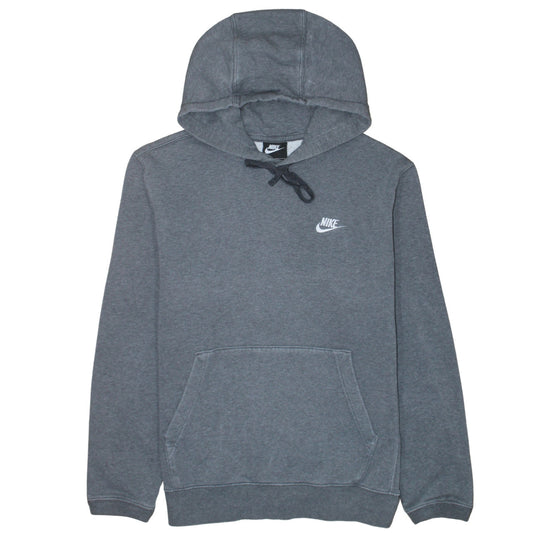Nike Men's Grey Pullover Hoodie Size S Regular Fit Fleece Sweatshirt