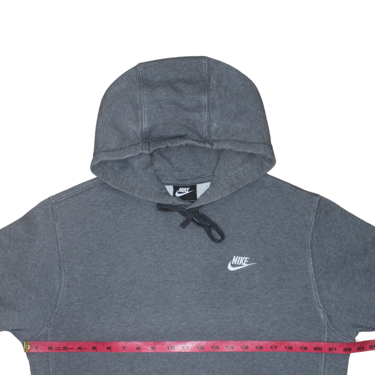 Nike Men's Grey Pullover Hoodie Size S Regular Fit Fleece Sweatshirt