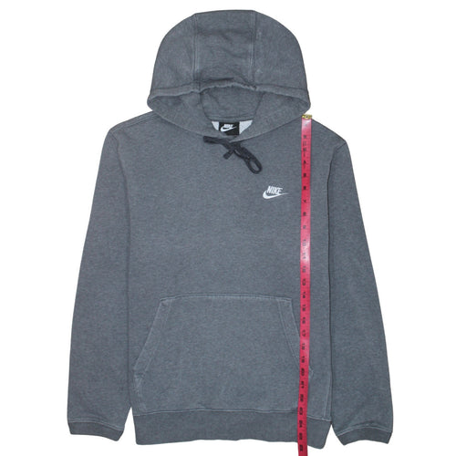 Nike Men's Grey Pullover Hoodie Size S Regular Fit Fleece Sweatshirt