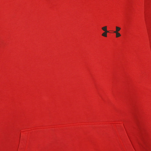Under Armour Mens Red XL Fitted Pullover Hoodie ColdGear