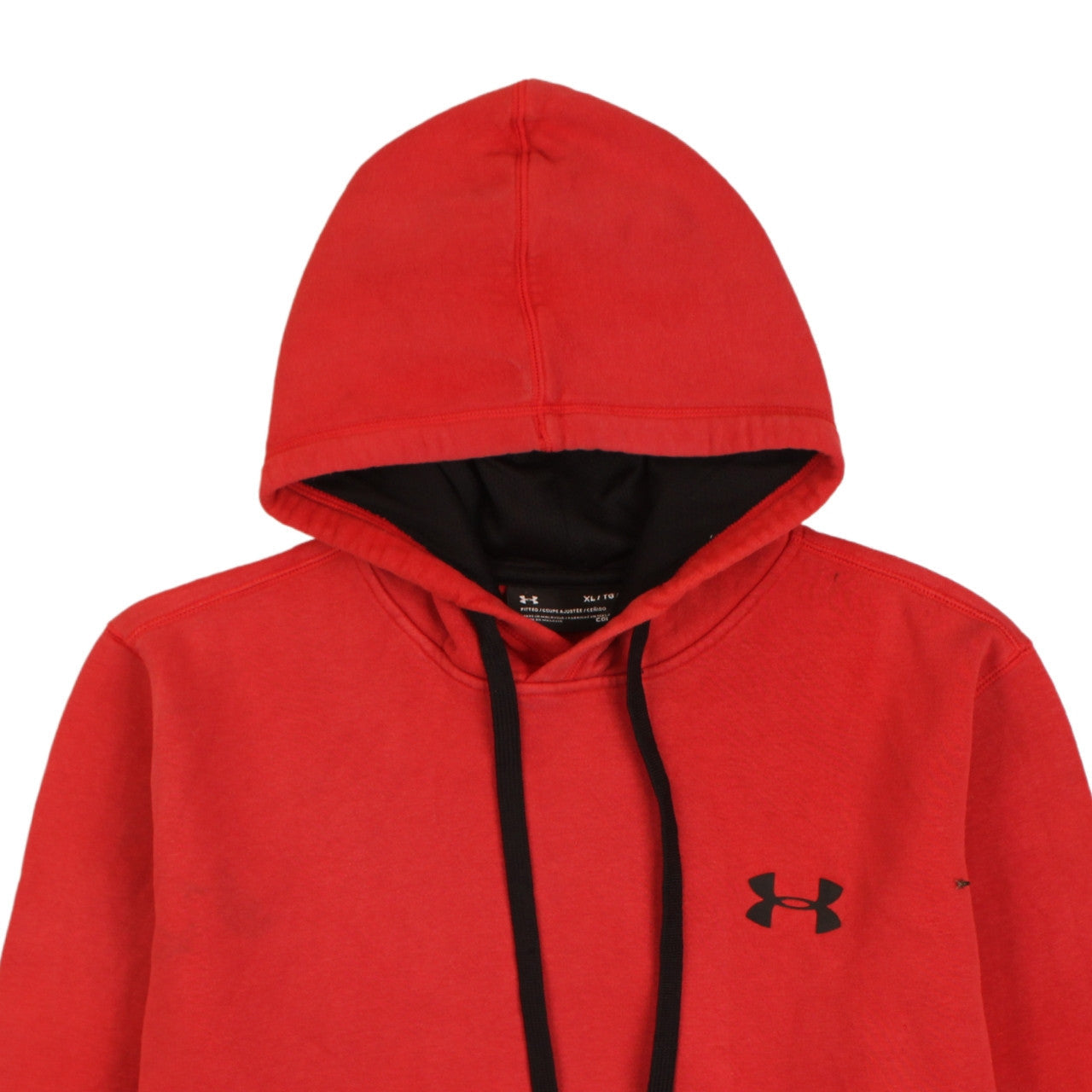 Under Armour Mens Red XL Fitted Pullover Hoodie ColdGear