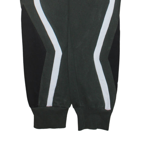Puma Men's Black Jogger Trousers L Fleece Lined Stripe Logo