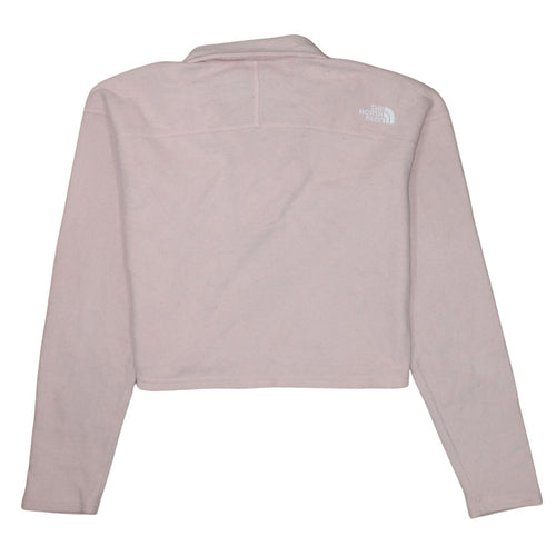 The North Face Women Pink Fleece Pullover Sweatshirt Small 1/4 Zip