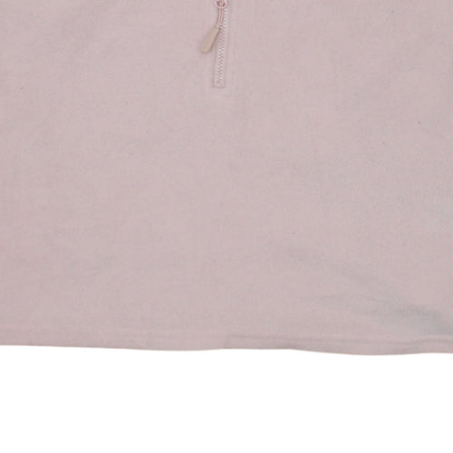 The North Face Women Pink Fleece Pullover Sweatshirt Small 1/4 Zip