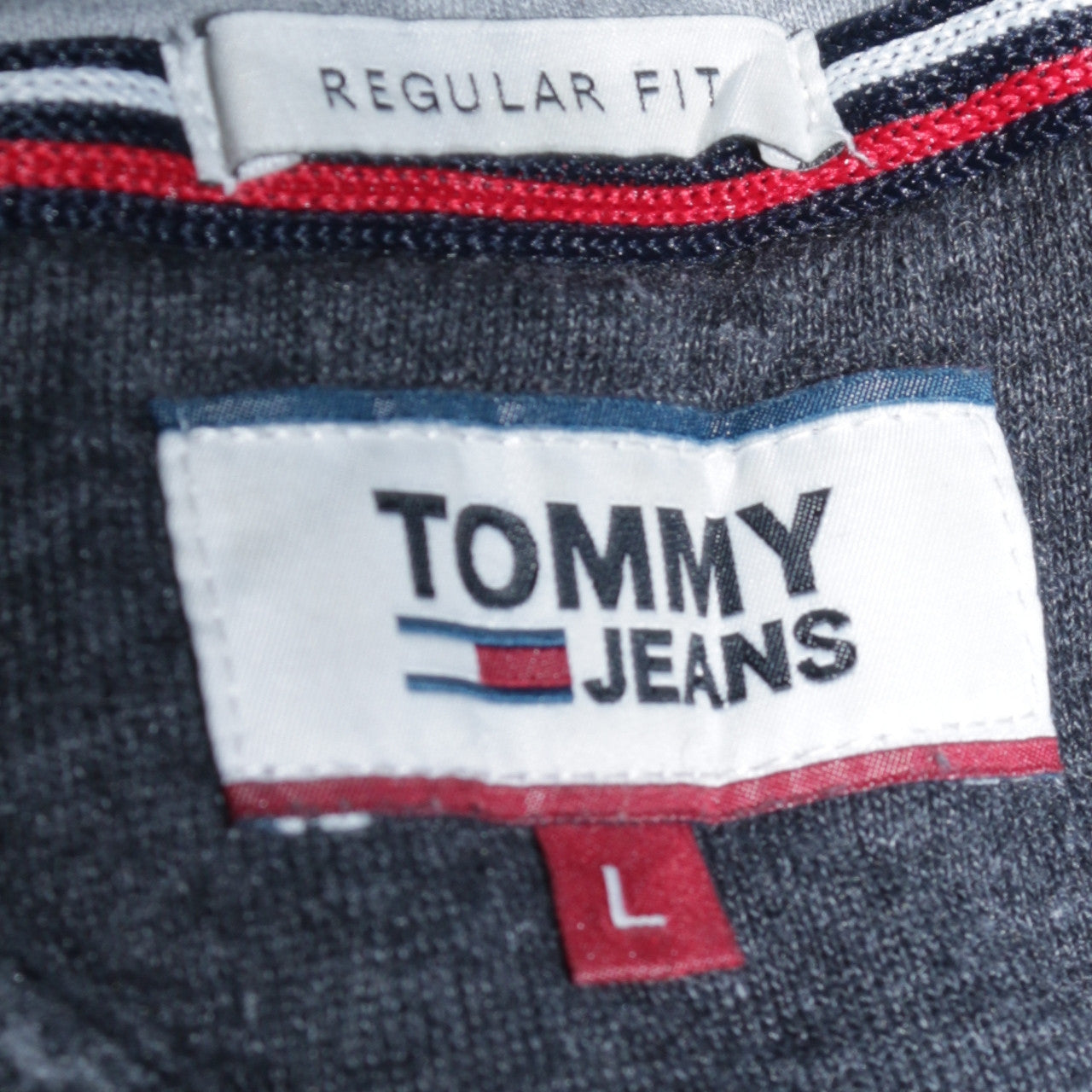 Tommy Jeans Men's Blue Full Zip Hoodie Size L Regular Fit