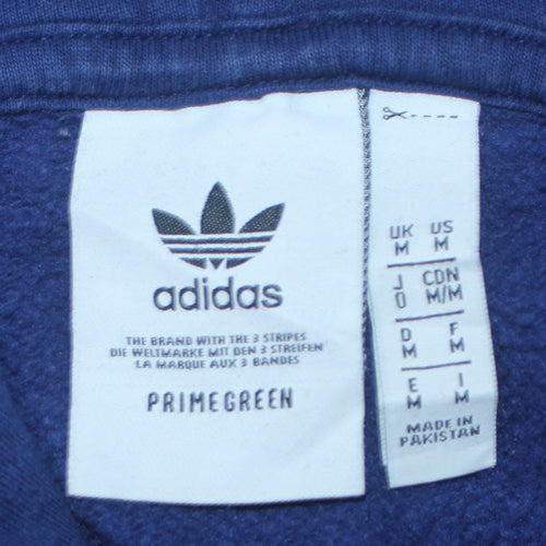 Adidas Mens Blue Pullover Hoodie Sweatshirt M Regular Fit