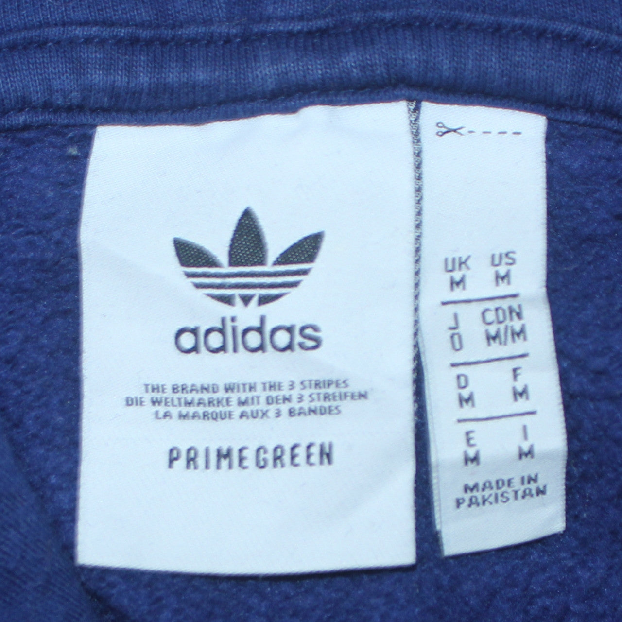 Adidas Mens Blue Pullover Hoodie Sweatshirt M Regular Fit