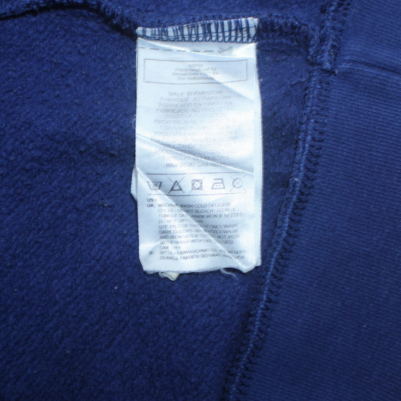 Adidas Mens Blue Pullover Hoodie Sweatshirt M Regular Fit