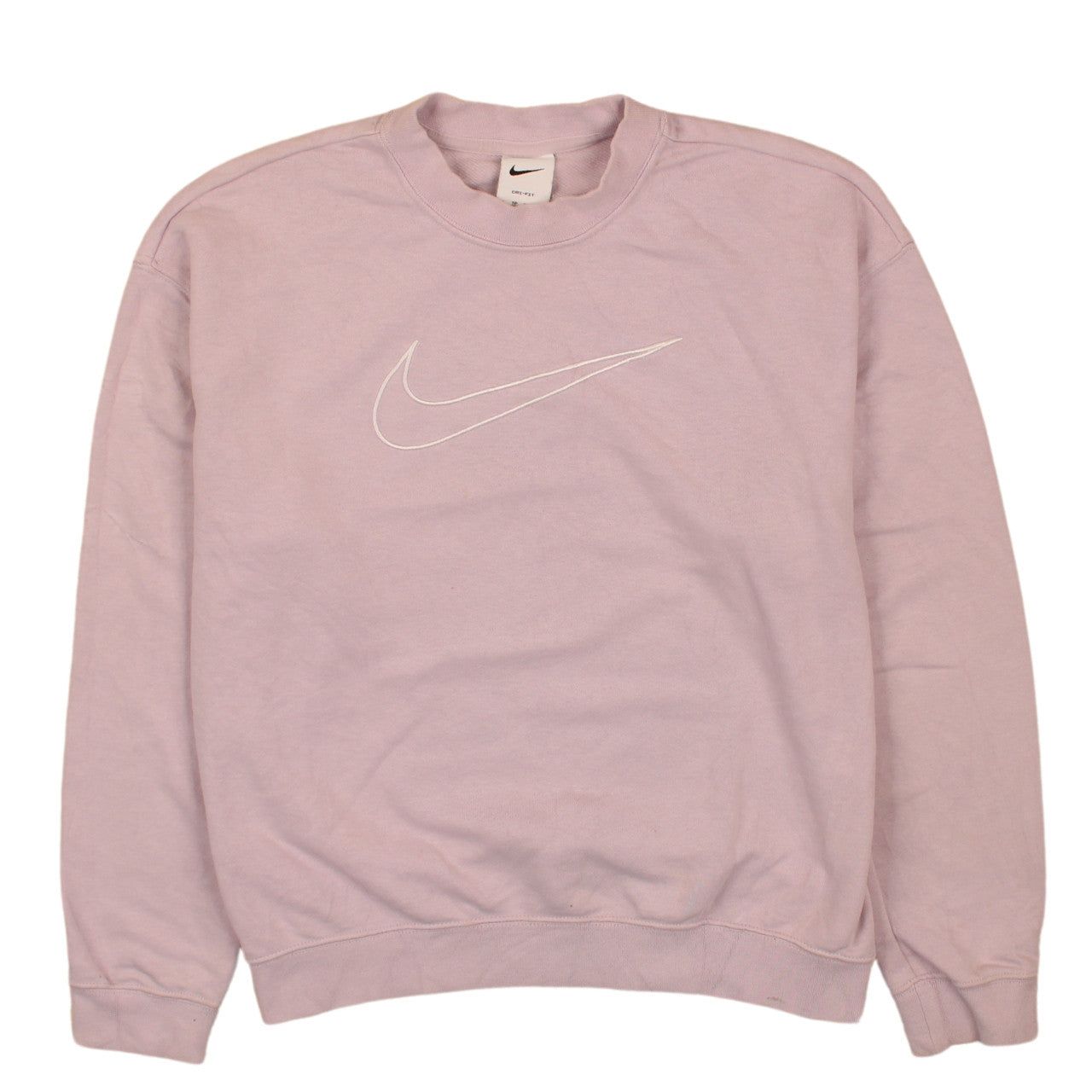 Nike Women Pink XS Crew Neck Pullover Sweatshirt Dri-Fit Logo