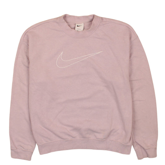 Nike Women Pink XS Crew Neck Pullover Sweatshirt Dri-Fit Logo