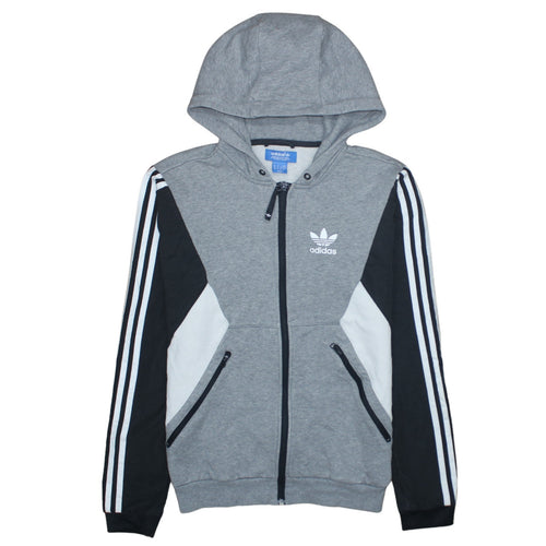 Adidas Mens Grey Full Zip Hoodie XS Sportswear Jacket