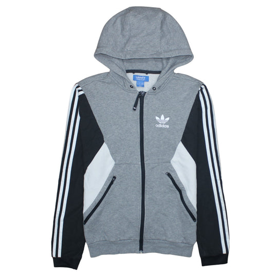 Adidas Mens Grey Full Zip Hoodie XS Sportswear Jacket