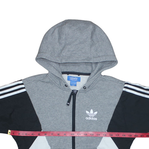 Adidas Mens Grey Full Zip Hoodie XS Sportswear Jacket