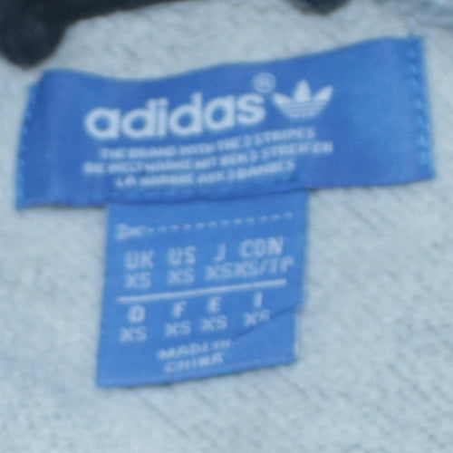 Adidas Mens Grey Full Zip Hoodie XS Sportswear Jacket