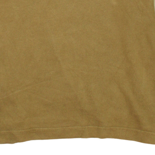 Timberland Earthkeepers Men’s Brown XL Henley Sweatshirt Quilted Shoulder