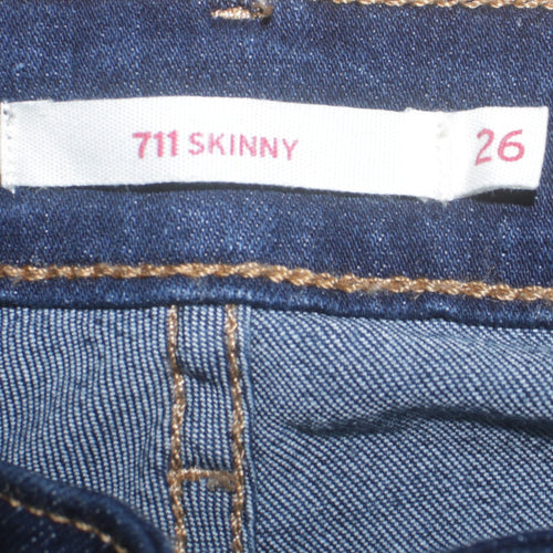 Levi's Women's Blue 711 Skinny Jeans Size 26 Mid Rise Denim