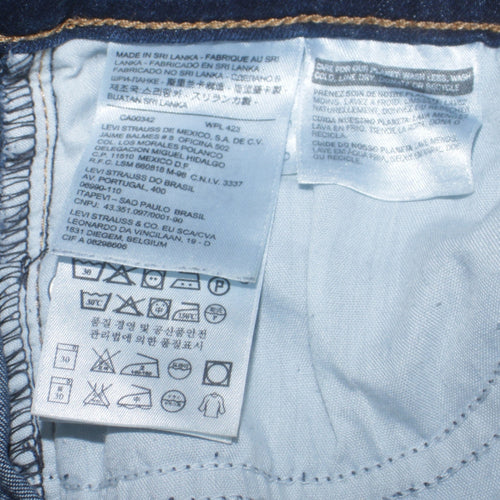 Levi's Women's Blue 711 Skinny Jeans Size 26 Mid Rise Denim