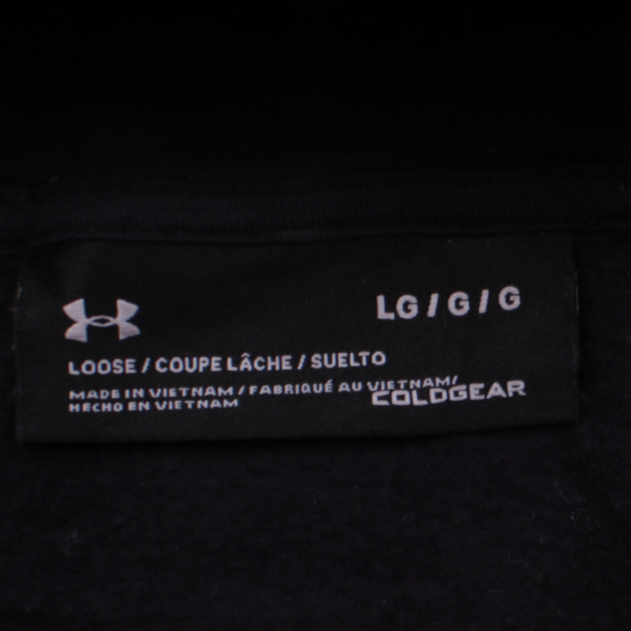 Under Armour Men's Black Large Pullover Hoodie USA Flag Logo