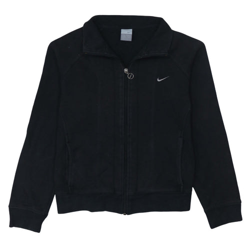 Nike Women's Black Full Zip Sweatshirt Size 14 Fleece Hoodie Jacket