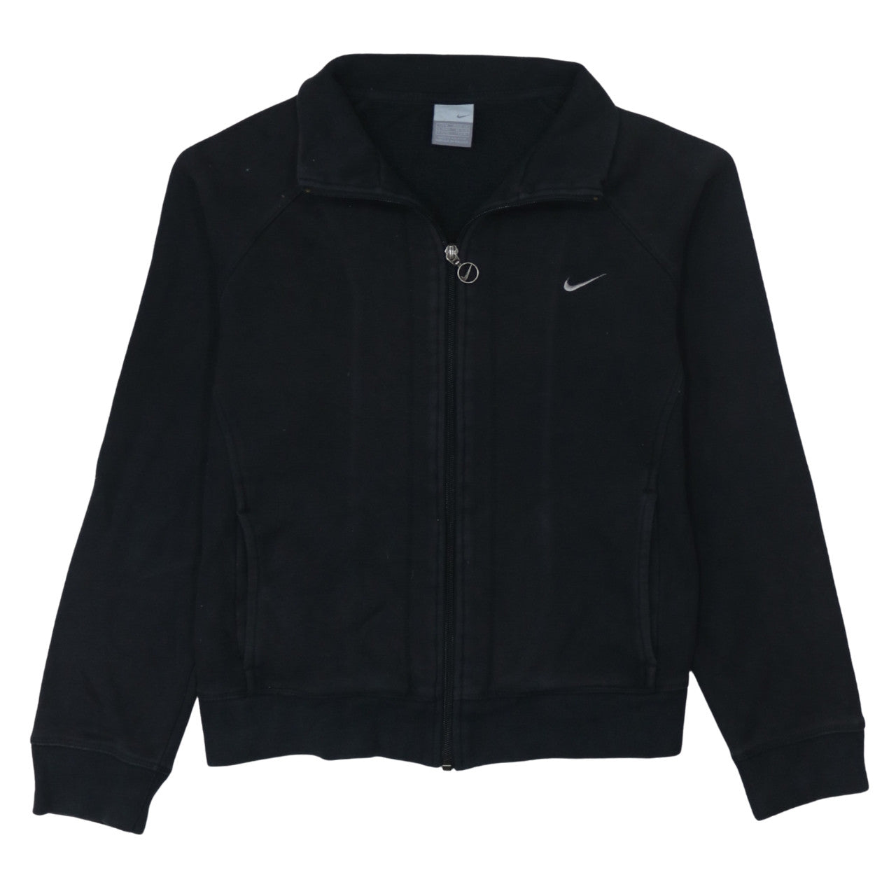 Nike Women's Black Full Zip Sweatshirt Size 14 Fleece Hoodie Jacket