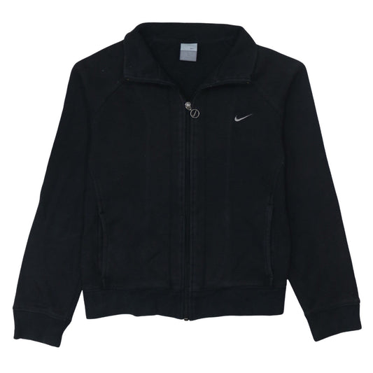 Nike Women's Black Full Zip Sweatshirt Size 14 Fleece Hoodie Jacket