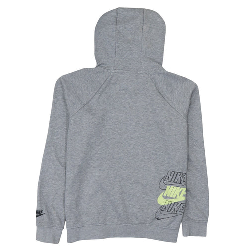 Nike Men's Grey Logo Pullover Hoodie Size M