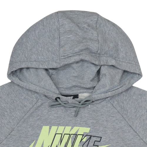 Nike Men's Grey Logo Pullover Hoodie Size M