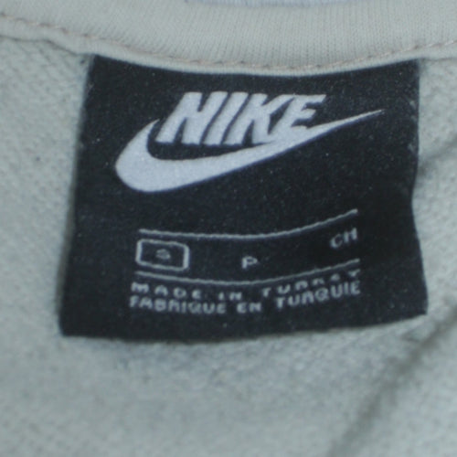 Nike Women Beige & Yellow Pullover Hoodie Small Cotton Blend