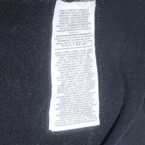 Nike Men's Black XL Pullover Hoodie Cotton Fleece Regular Fit