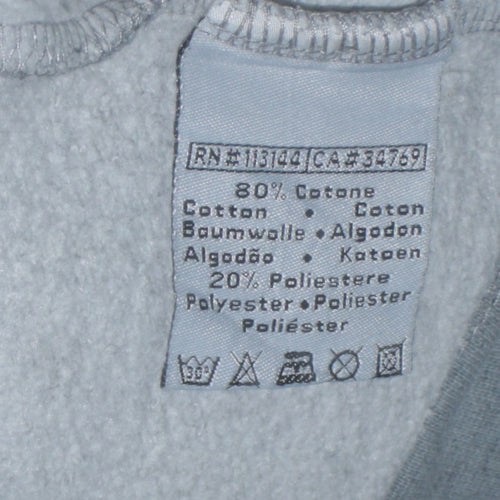 Kappa Men’s Grey Full Zip Hoodie Large Embroidered Logo Sportswear