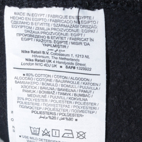 Nike Men's Black Crew Neck Fleece Sweatshirt Small Regular Fit